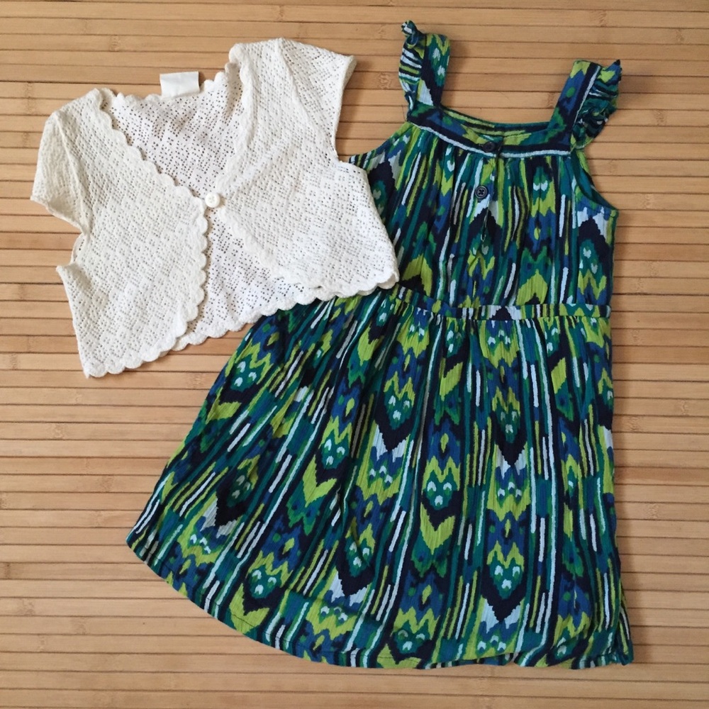 Crazy 8 dress with poncho